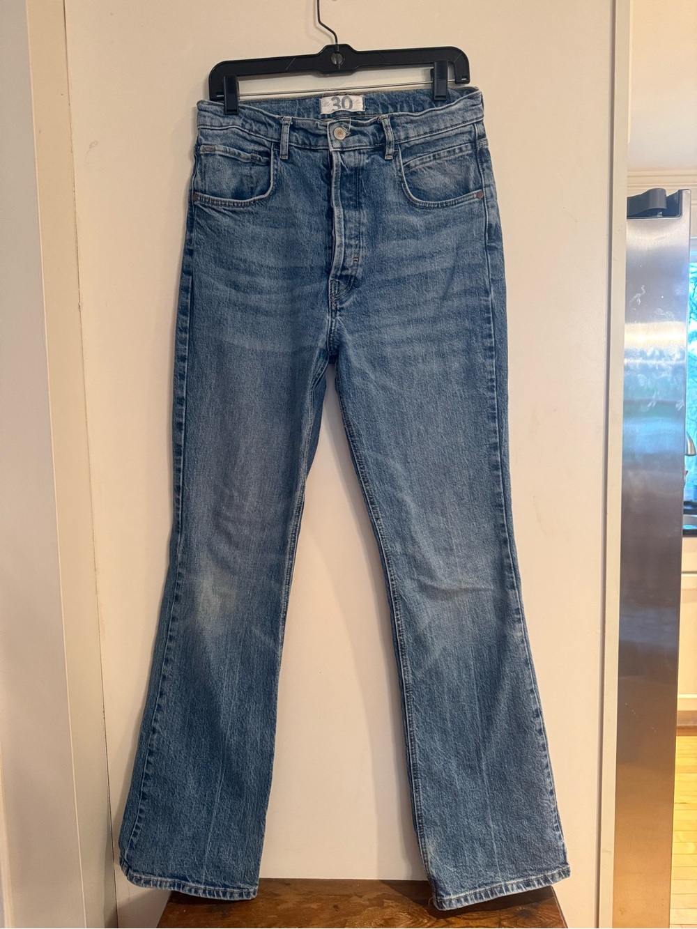 We The Free Mid-Rise Straight Leg Blue Jeans
